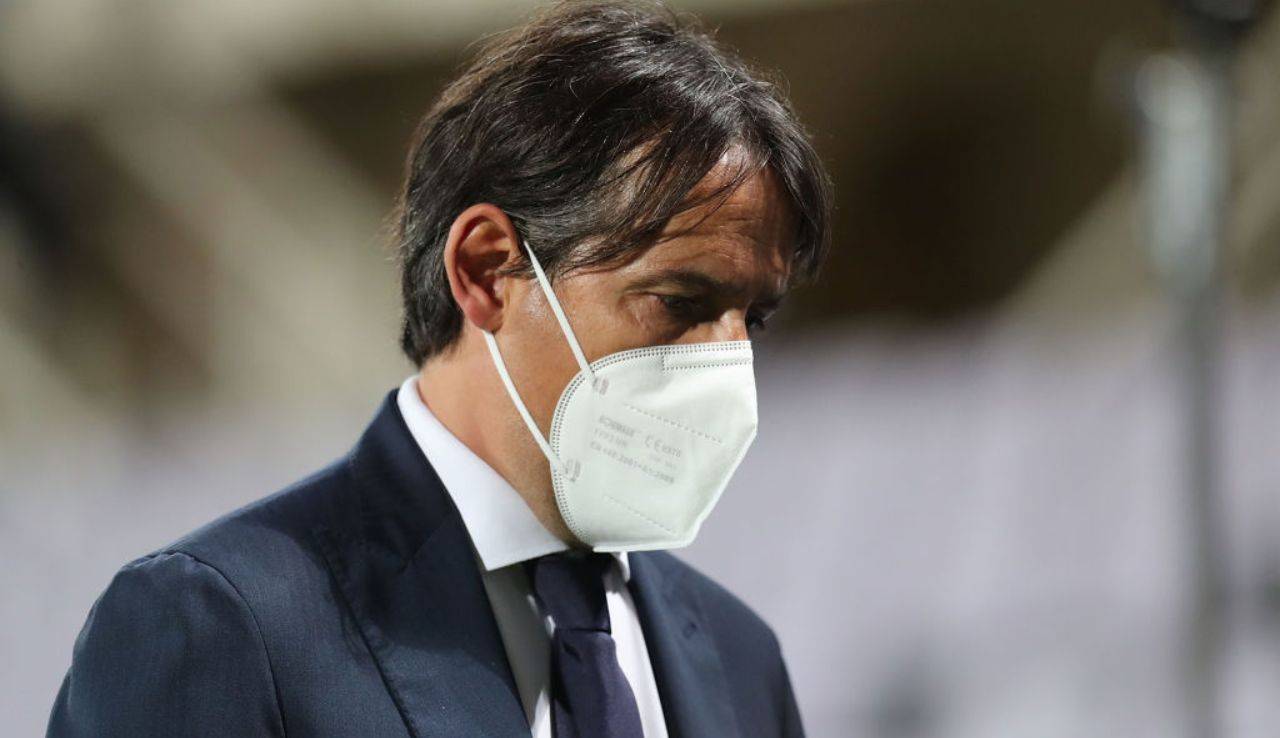 inzaghi con la mascherina