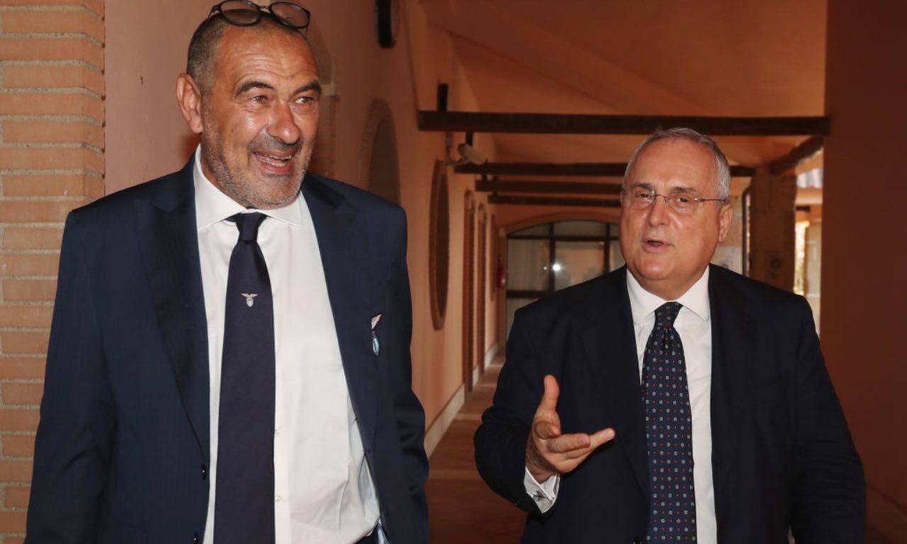 Sarri con Lotito