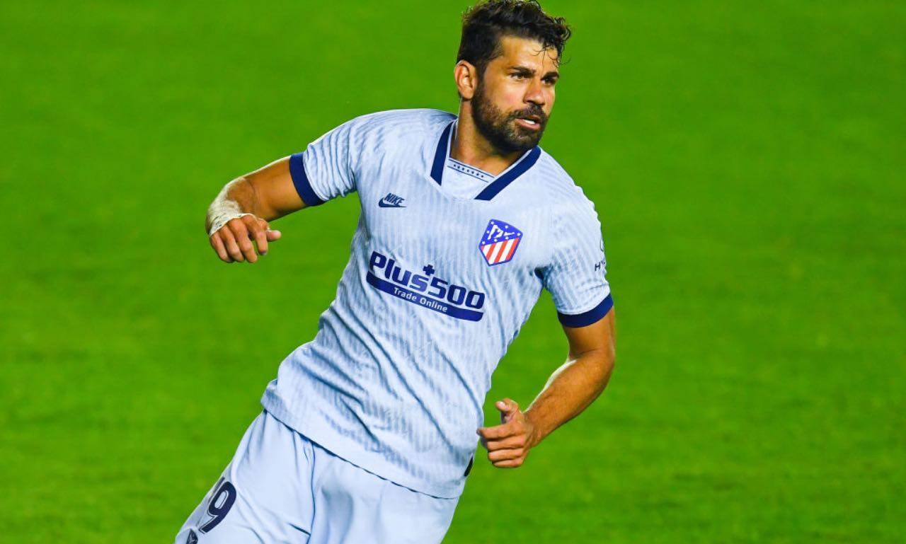 Diego Costa in campo con l'Atletico Madrid