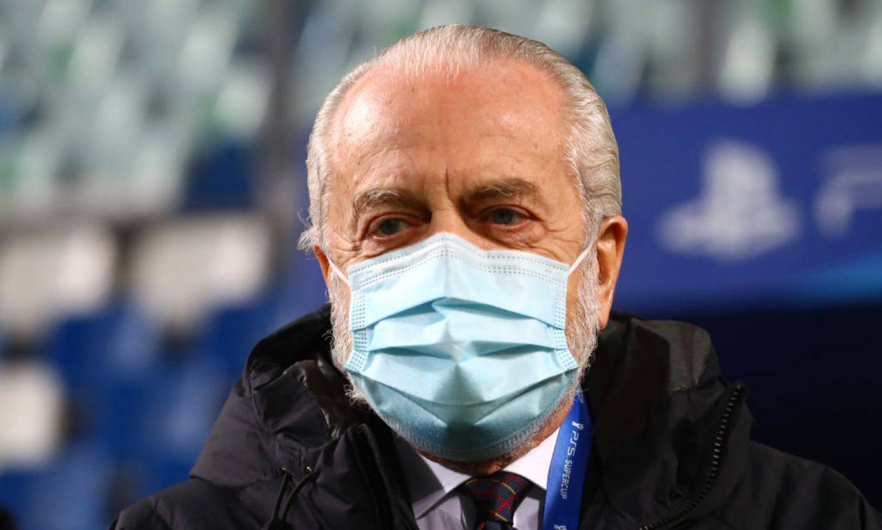 De Laurentiis con mascherina