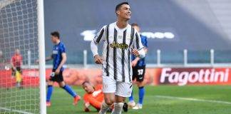 Cristiano Ronaldo esulta con la Juventus