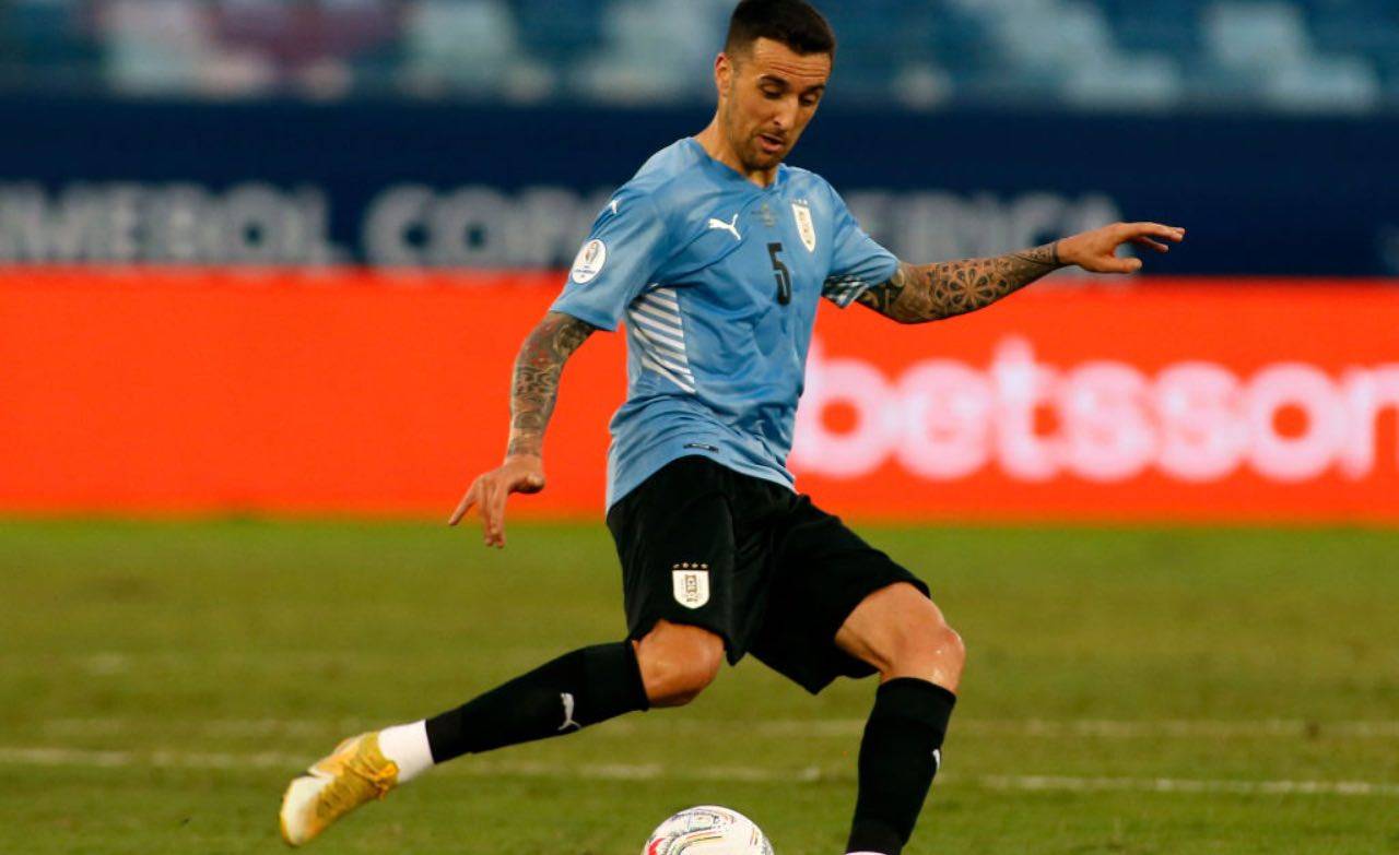 Vecino in campo con l'Uruguay 