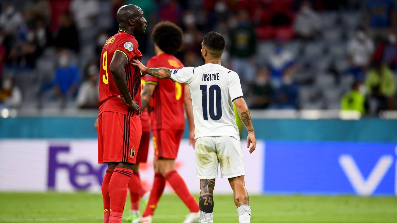 Romelu Lukaku e Lorenzo Insigne in campo