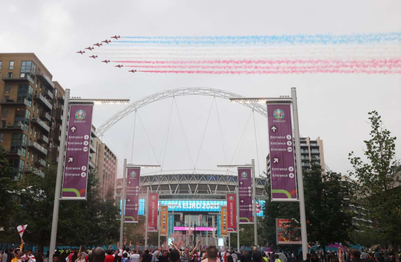 L'esterno di Wembley prima di Italia-Inghilterra