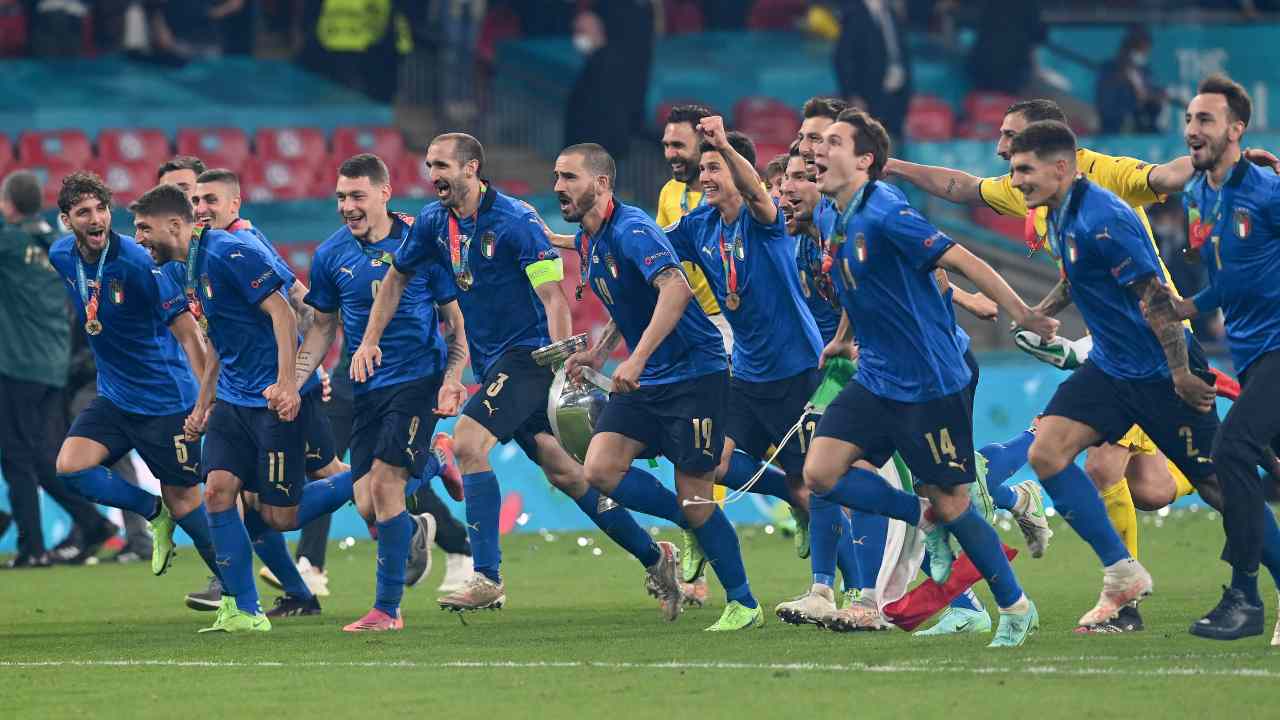 L'Italia esulta per la vittoria