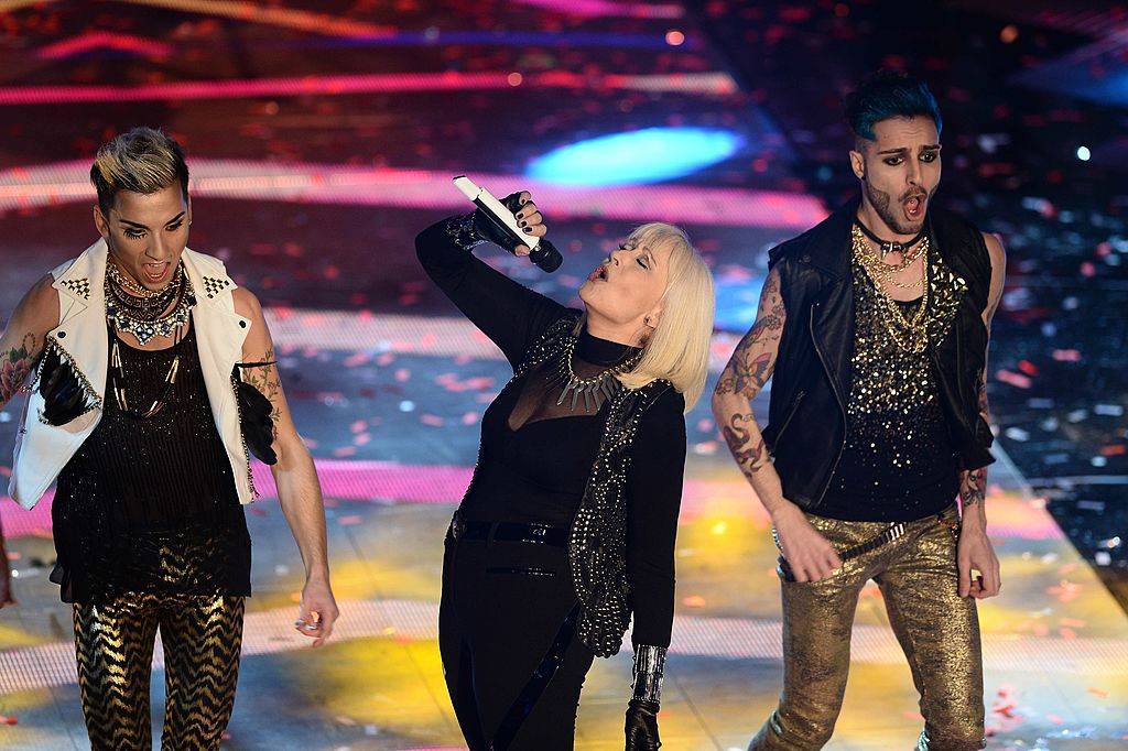 Raffaella Carrà a Sanremo nel 2014