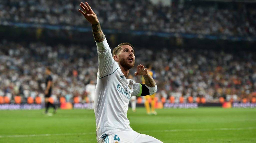 Sergio Ramos esulta
