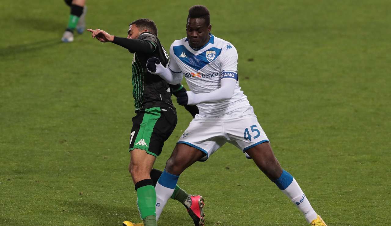 Balotelli durante la sua ultima stagione in serie A con la maglia del Brescia
