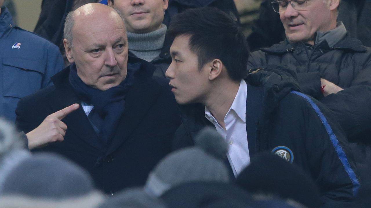 Marotta e Zhang in tribuna