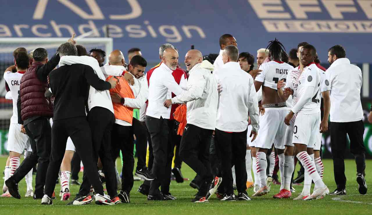 Festa Milan dopo la qualificazione in Champions