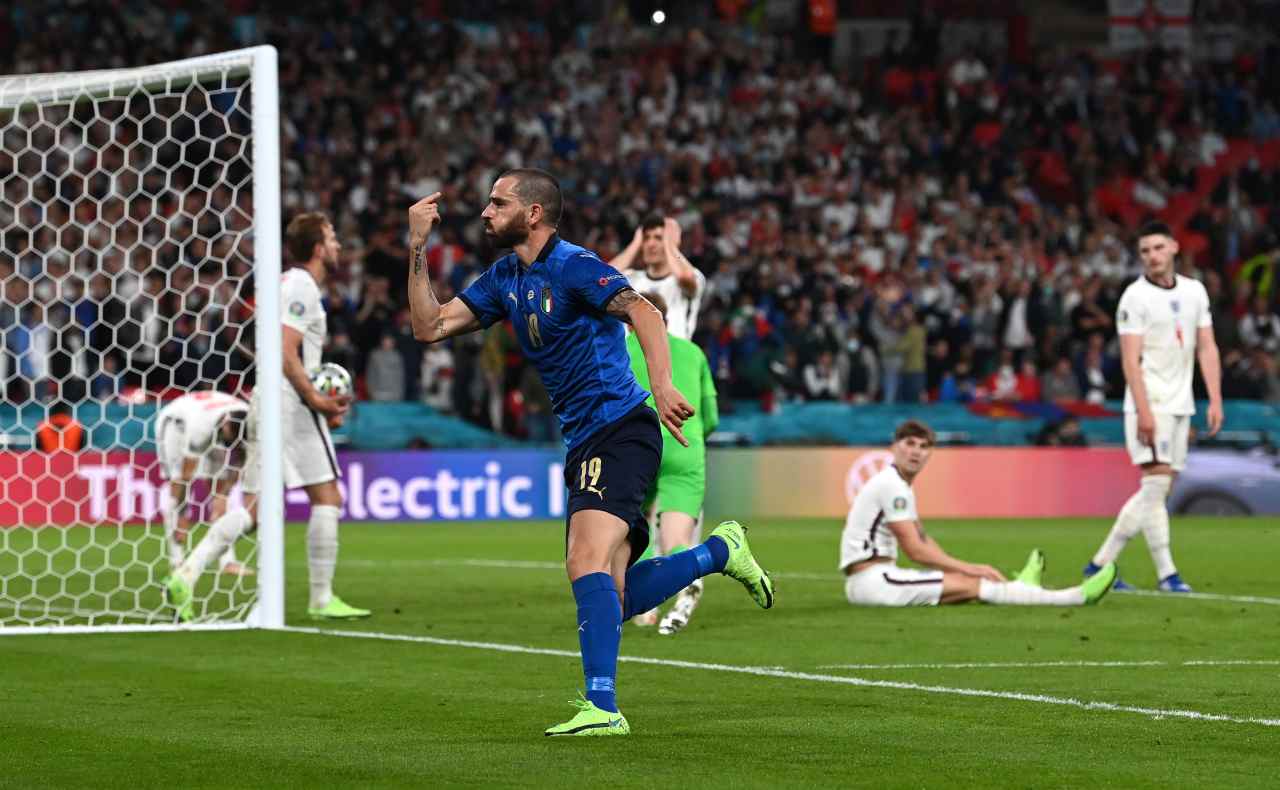 Italia-Inghilterra, Bonucci esulta