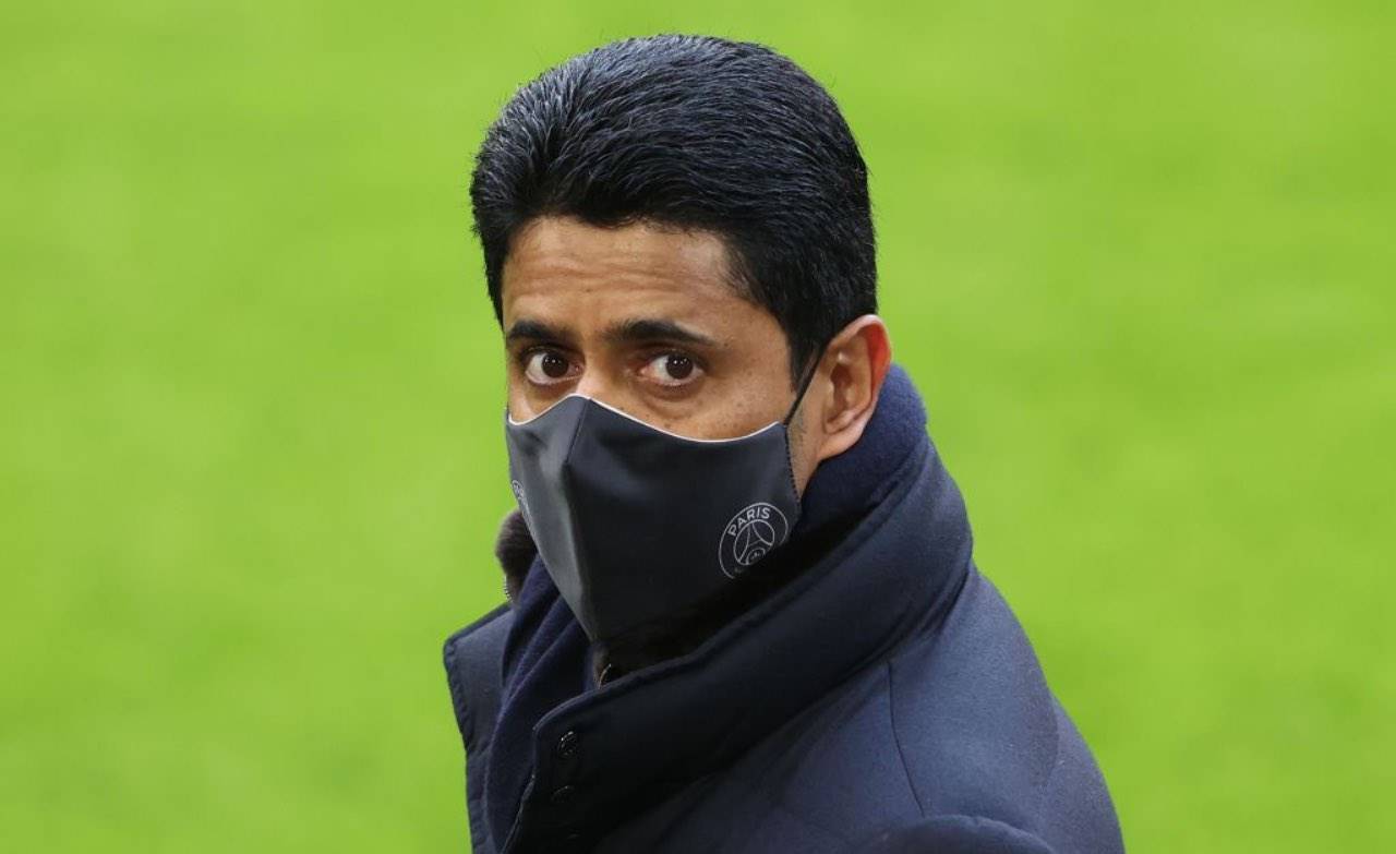 Al-Khelaifi con la mascherina