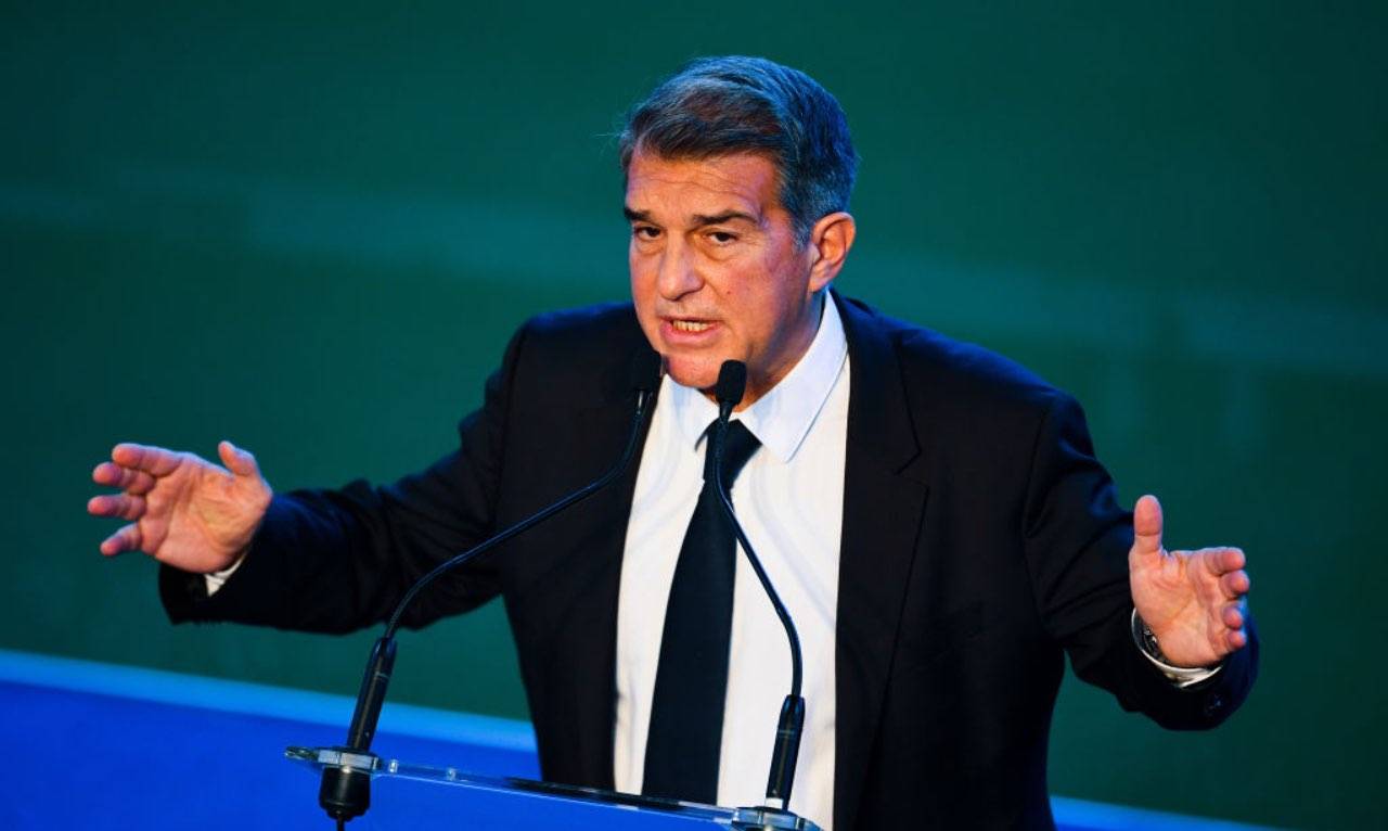 Joan Laporta in conferenza stampa