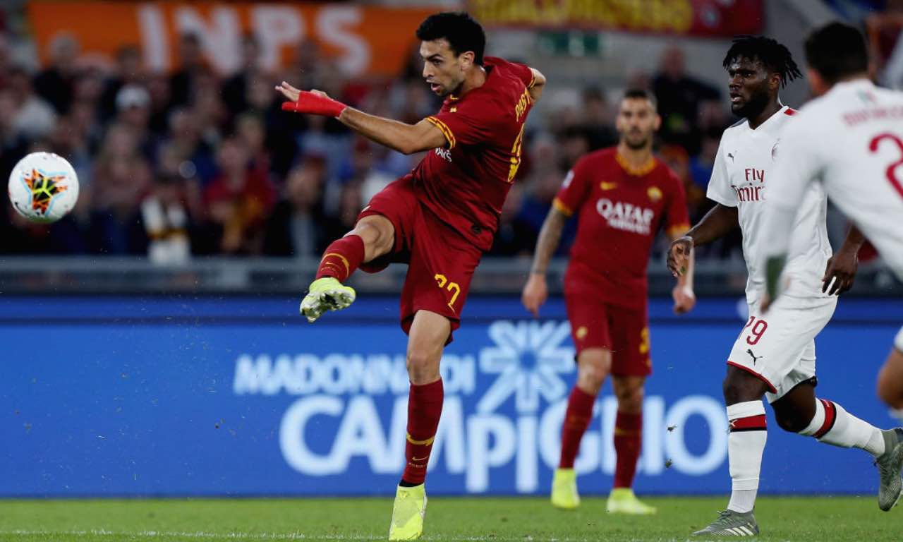 Pastore in azione con la Roma