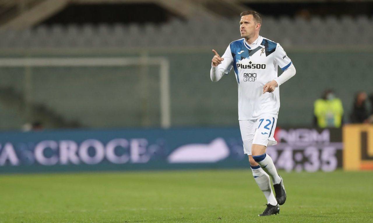 Ilicic in campo con l'Atalanta