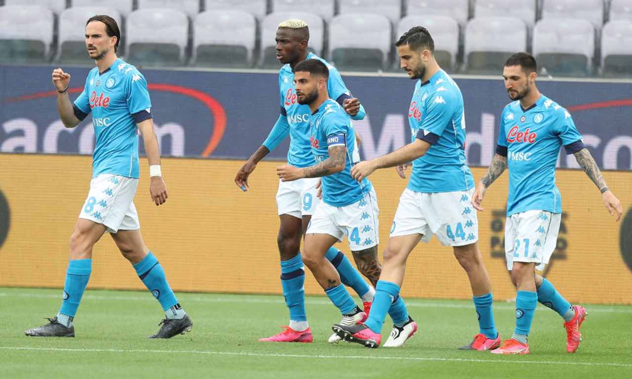 Insigne e Manolas in campo 