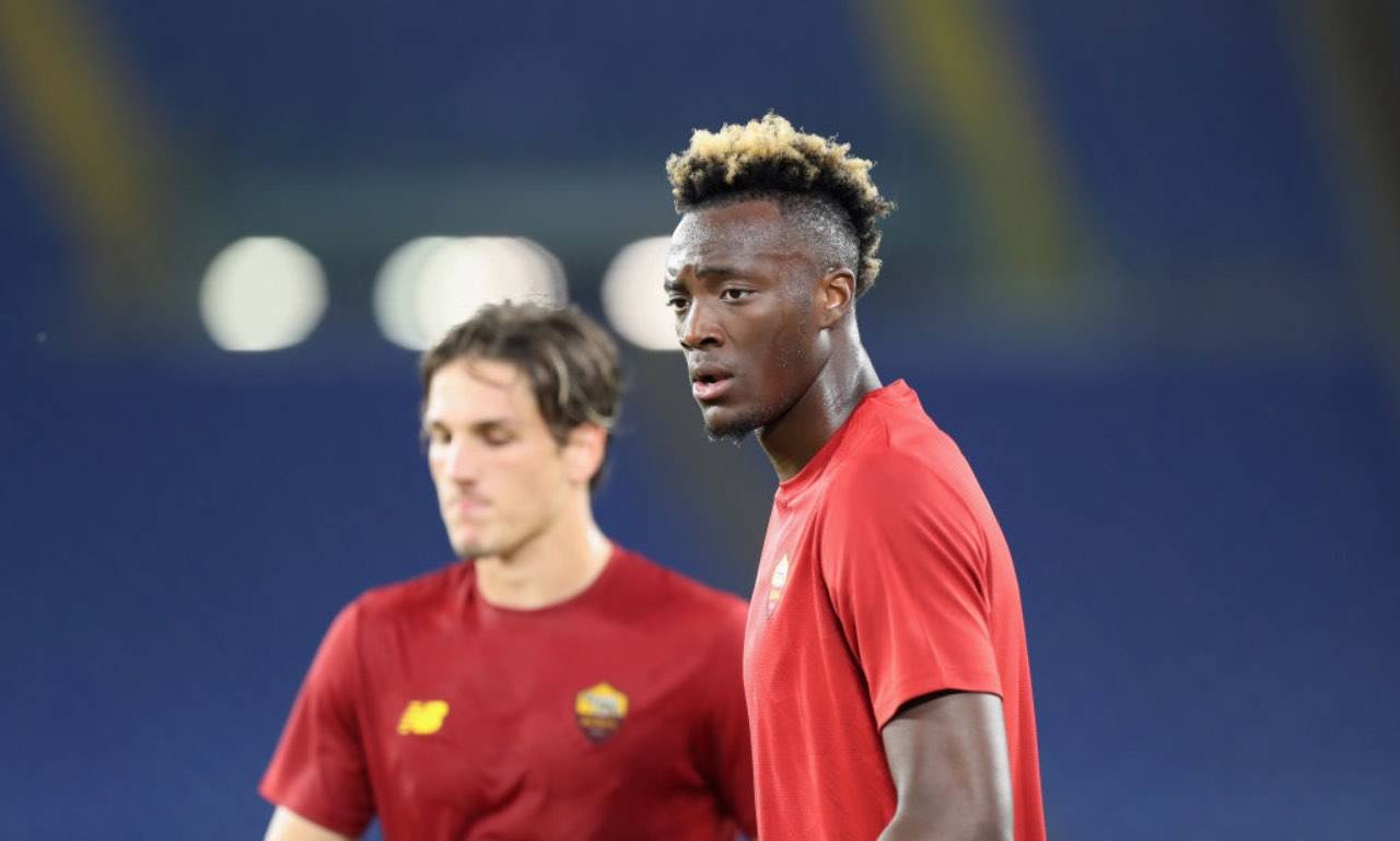 Abraham e Zaniolo in Roma-Fiorentina