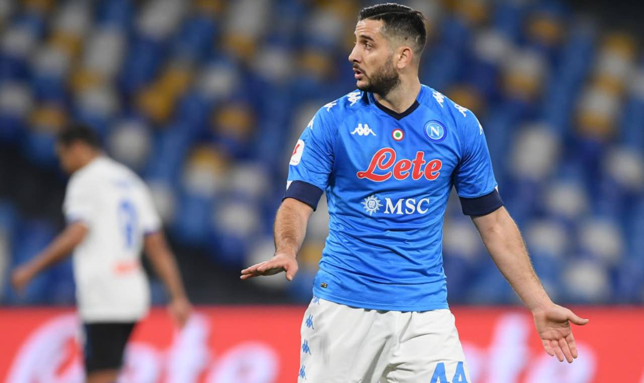 Manolas durante la Coppa Italia col Napoli 