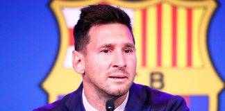 Messi addio barcellona PSG conferenza