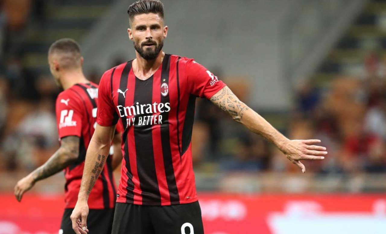 Giroud in Milan-Cagliari