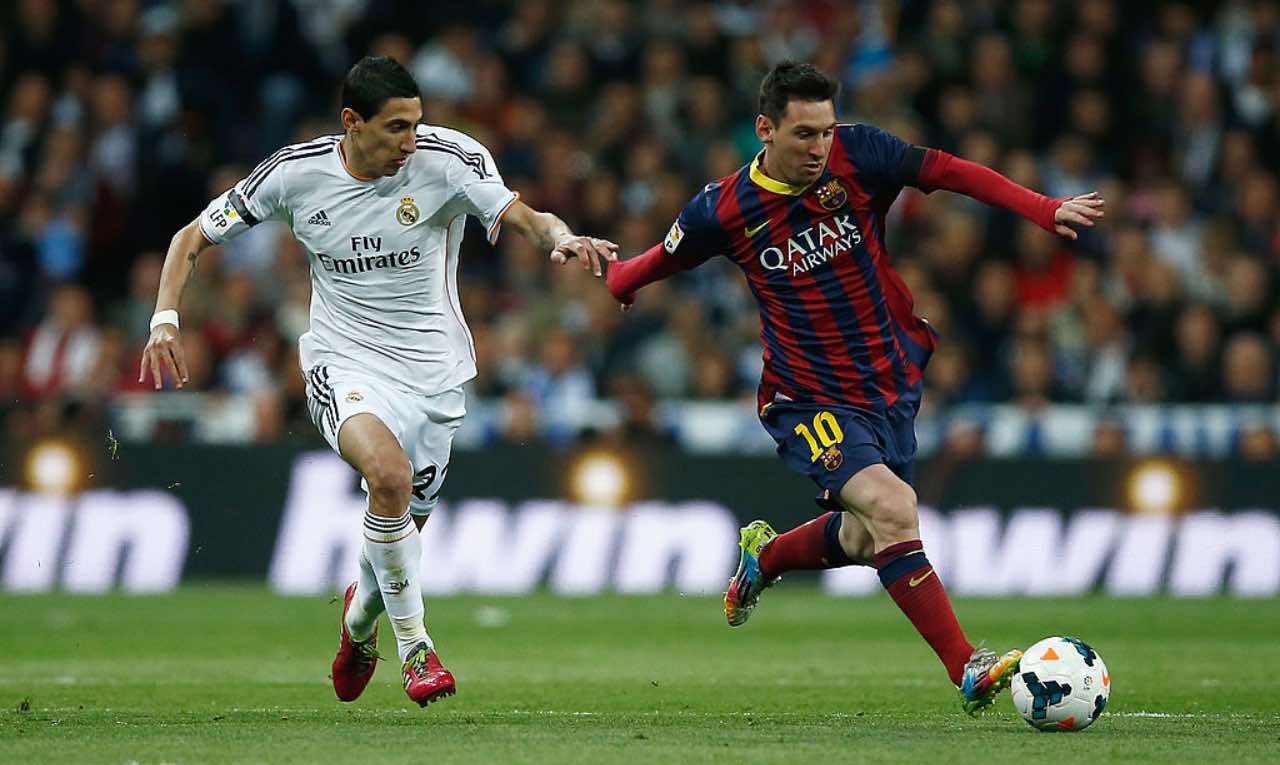 Messi e Di María nel 2014 in Barcellona-Real 