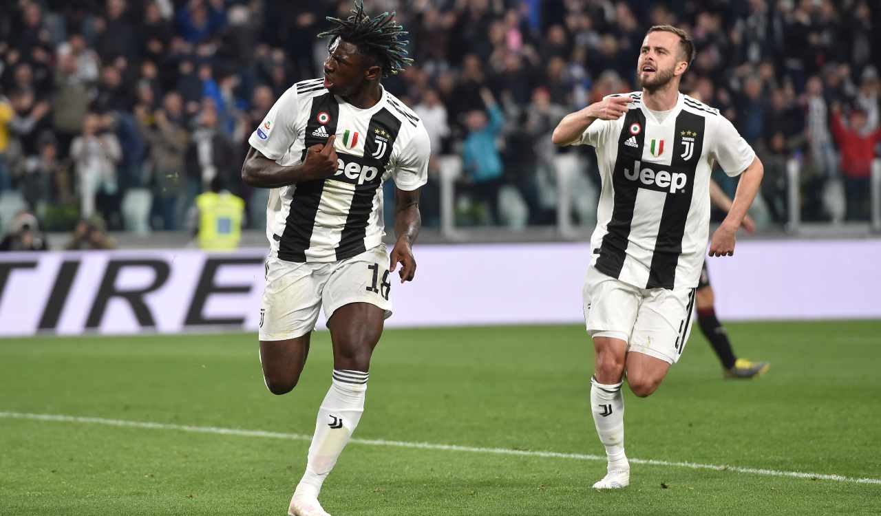 Kean e Pjanic che esultano
