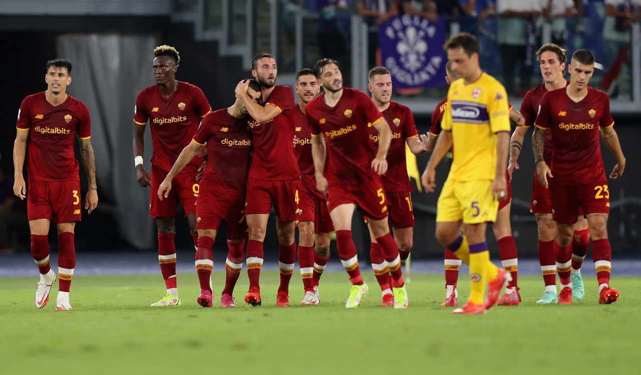Roma che esulta