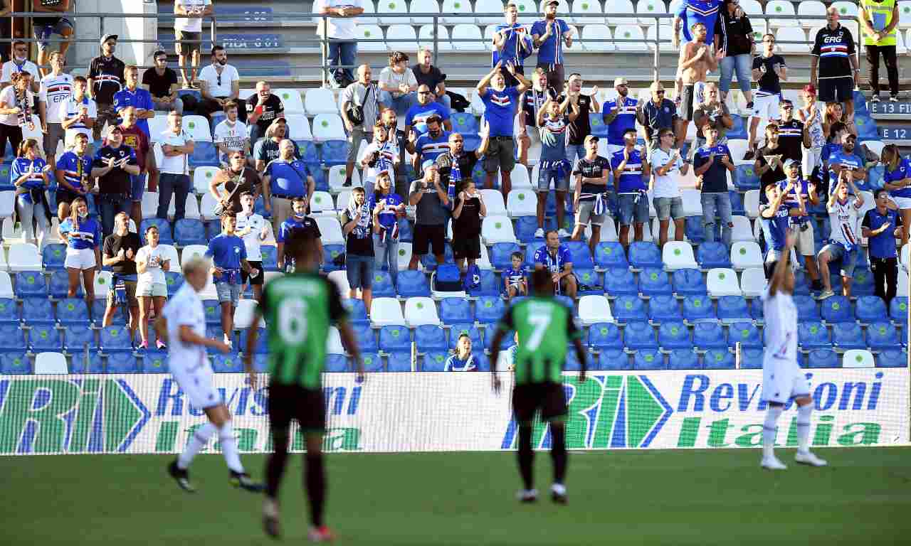 Sassuolo-Sampdoria, tifosi sugli spalti