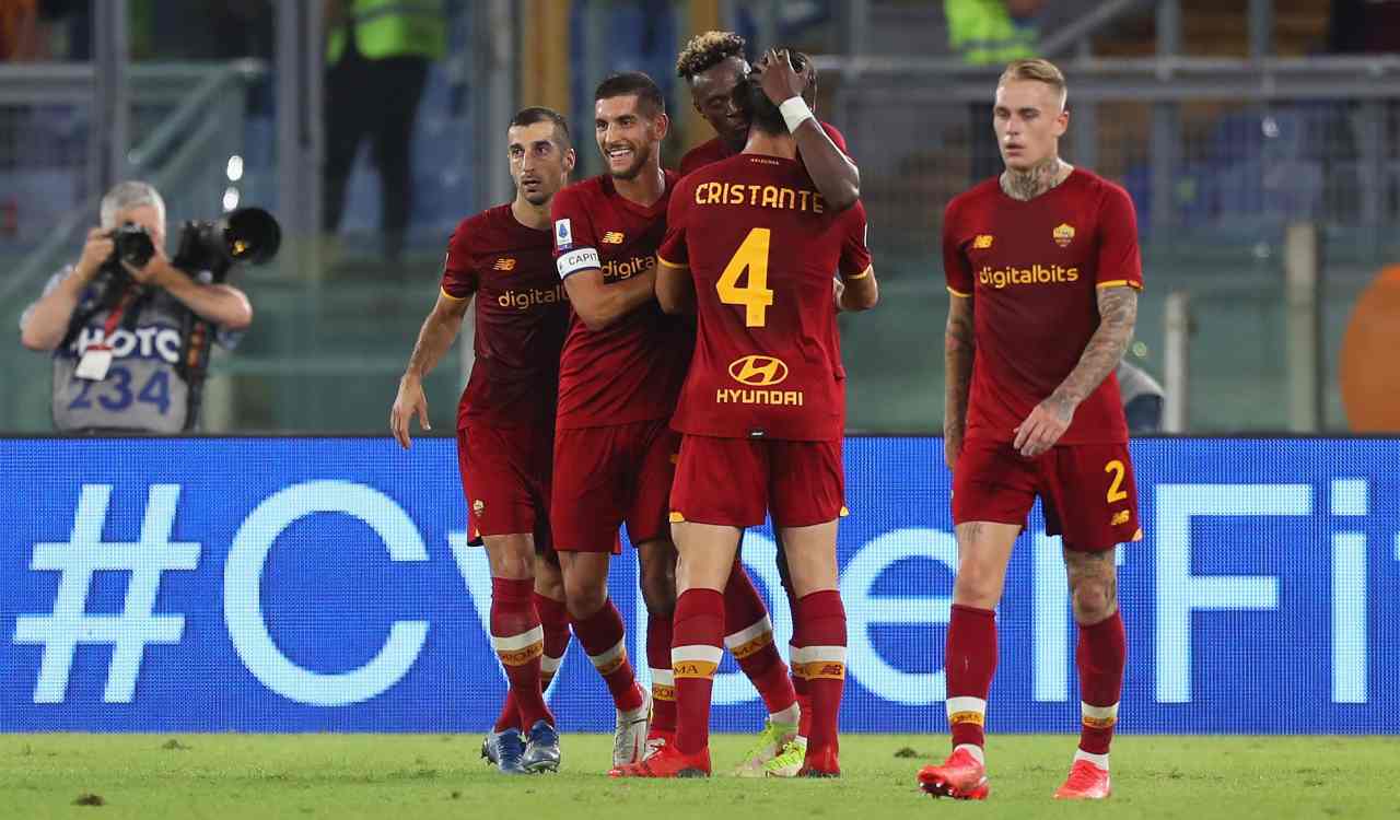 Roma che esulta