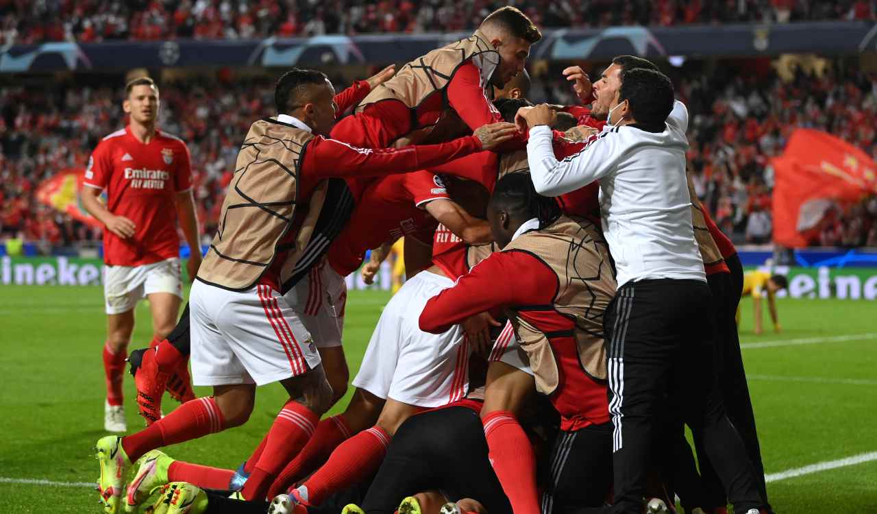 Benfica esulta per il gol