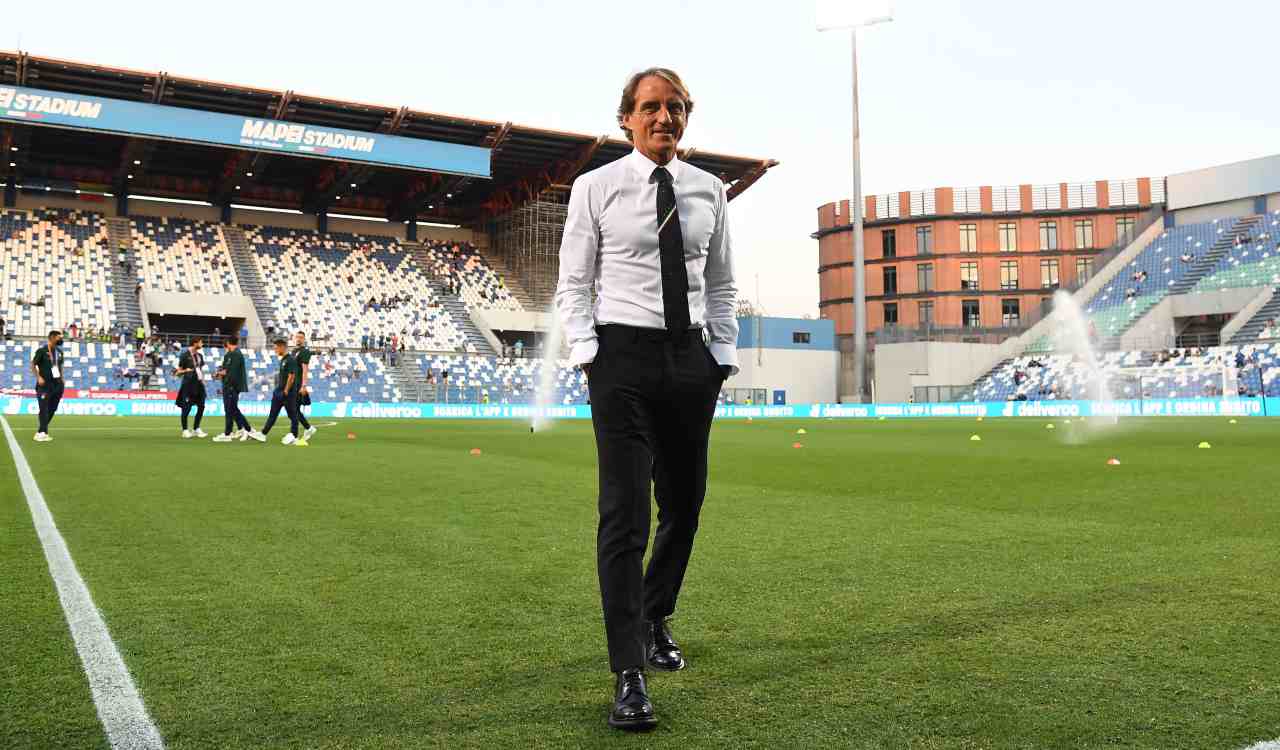 Mancini in campo