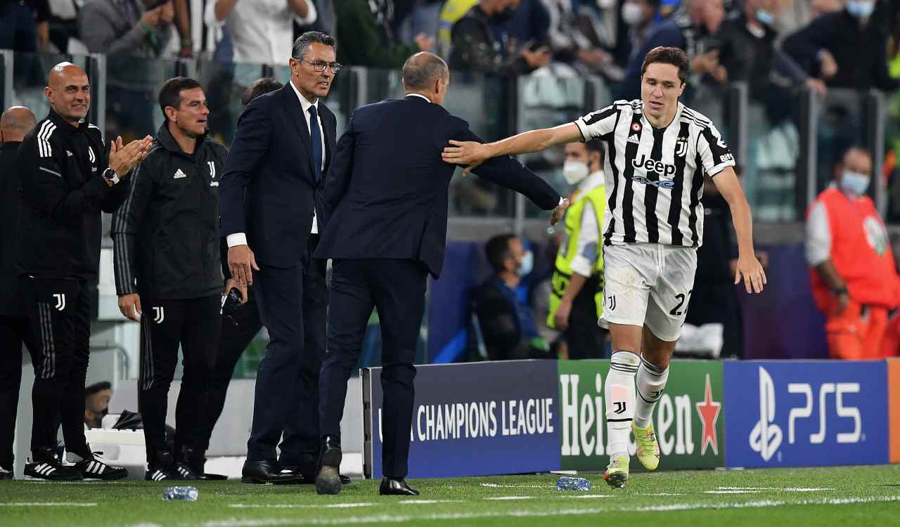 Chiesa e Allegri si complimentano