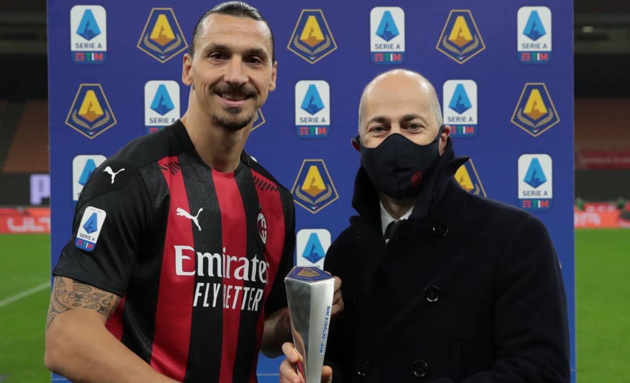 Ivan Gazidis con Zlatan Ibrahimovic 