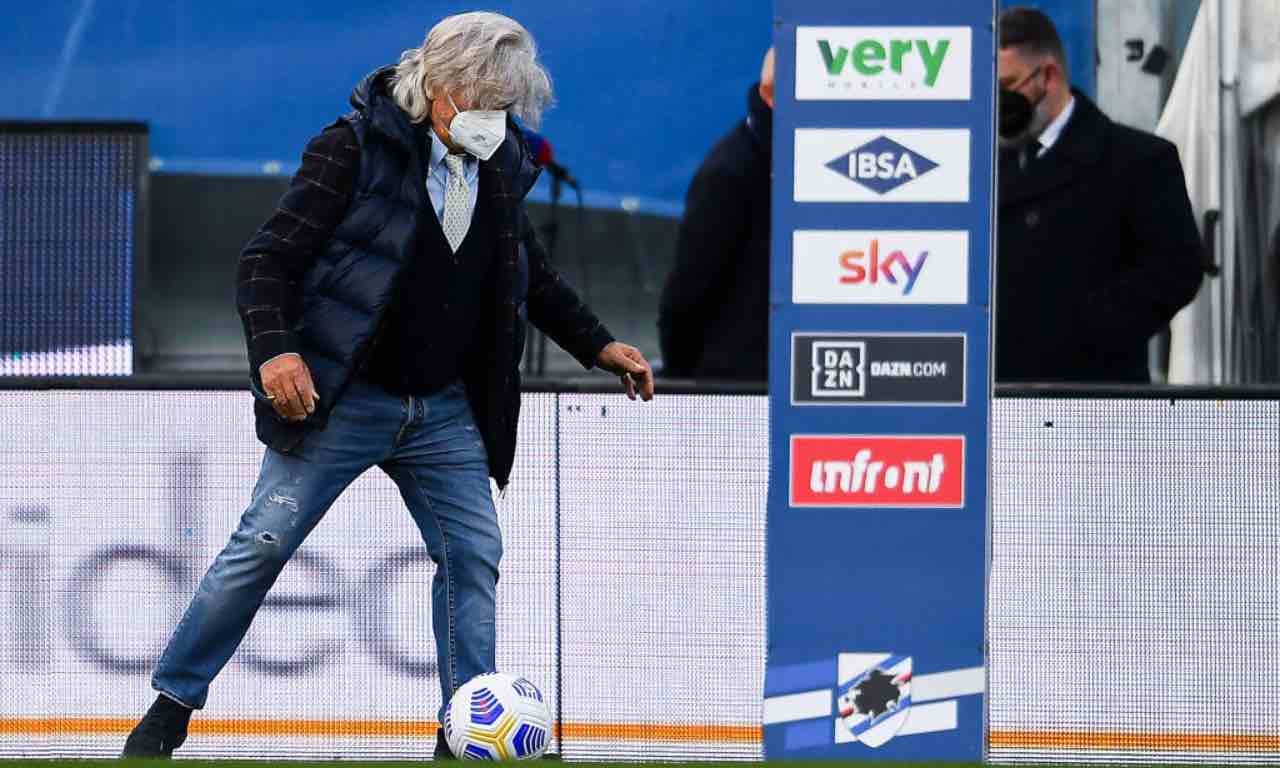 Massimo Ferrero in Sampdoria-Roma