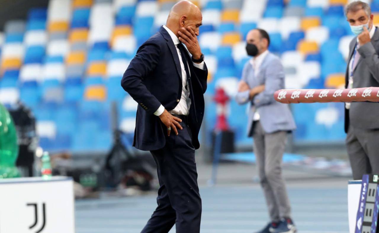 Spalletti durante Napoli-Juventus 