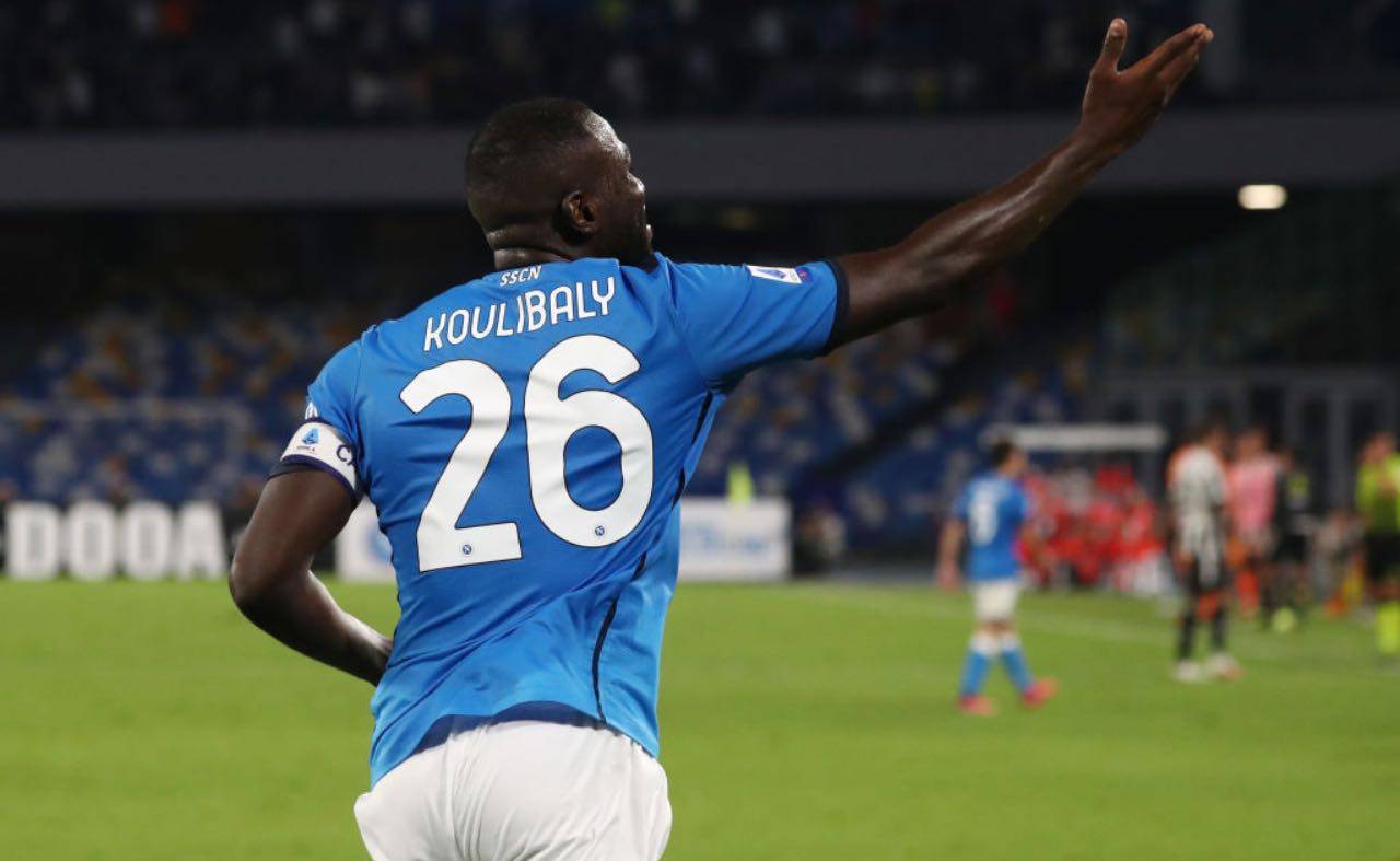 Koulibaly dopo il gol in Napoli-Juventus