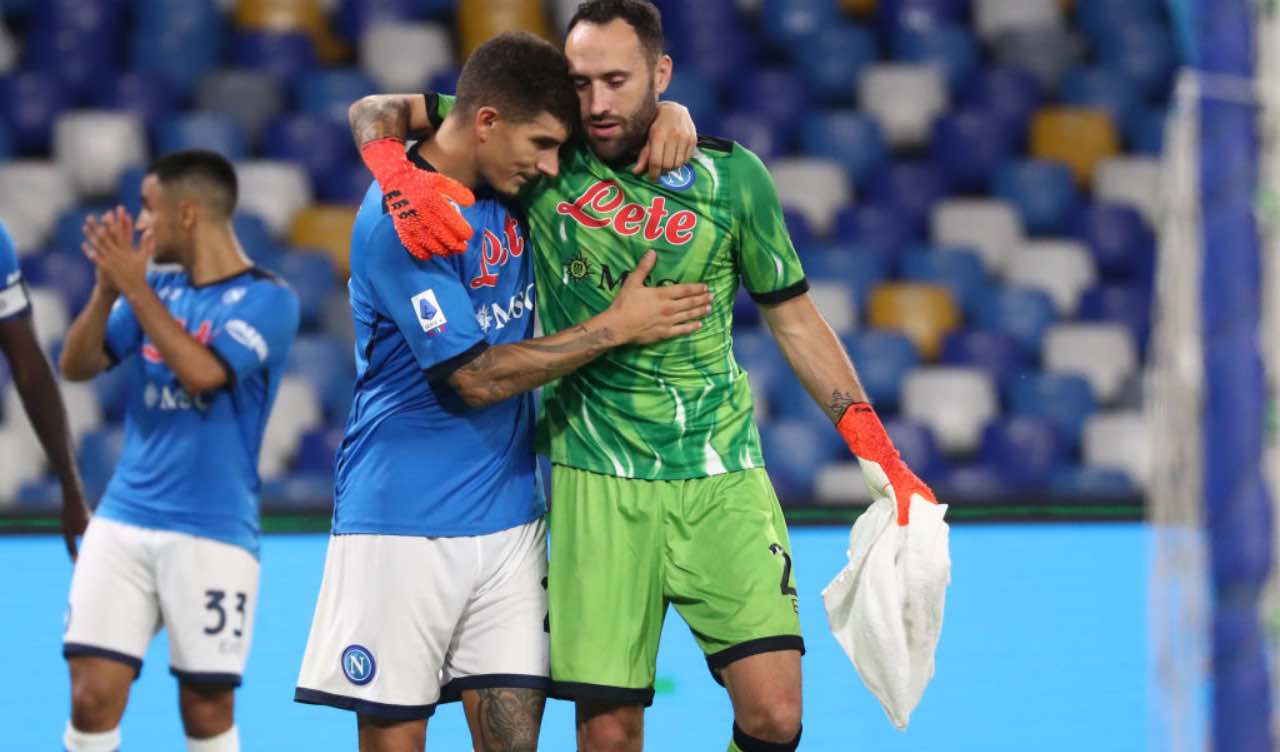 Ospina e Di Lorenzo in Napoli-Juventus 