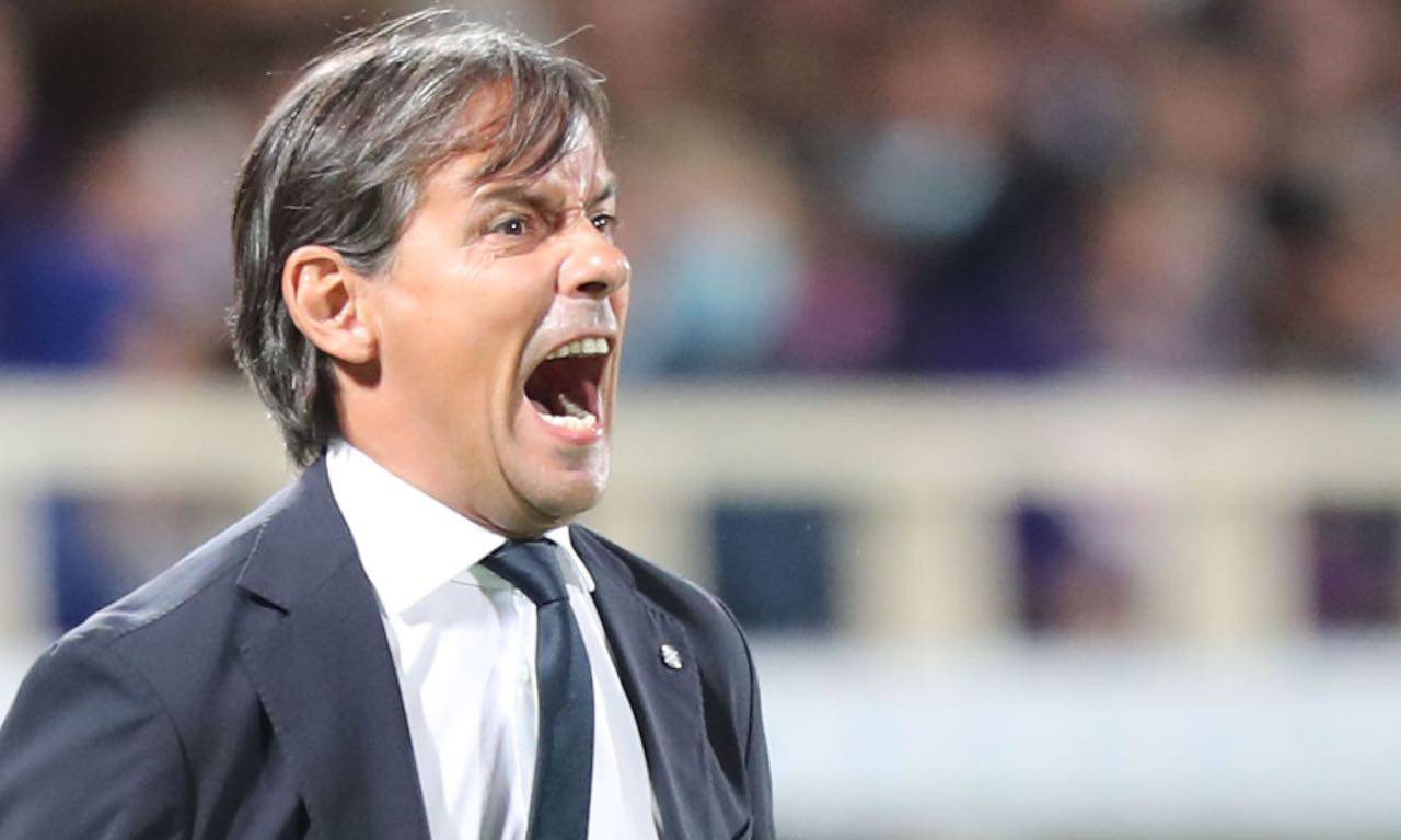Simone Inzaghi durante Fiorentina-Inter