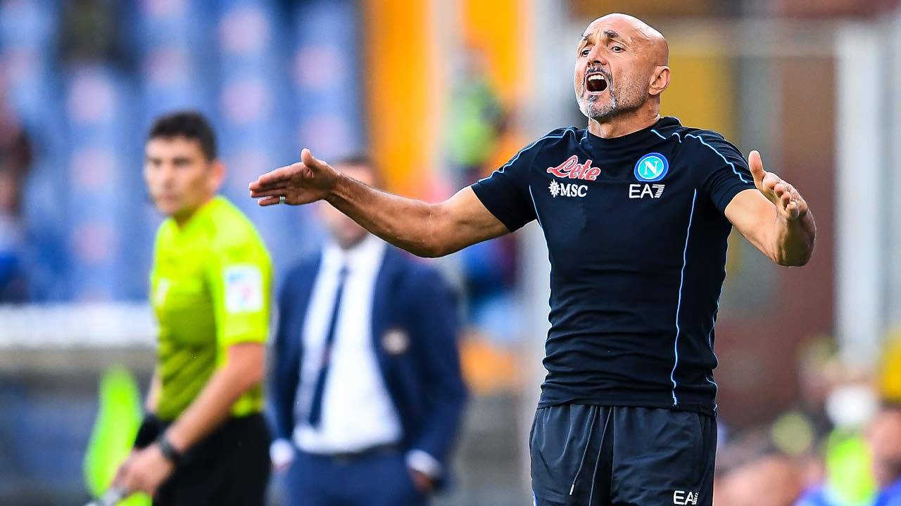 Spalletti del Napoli in panchina