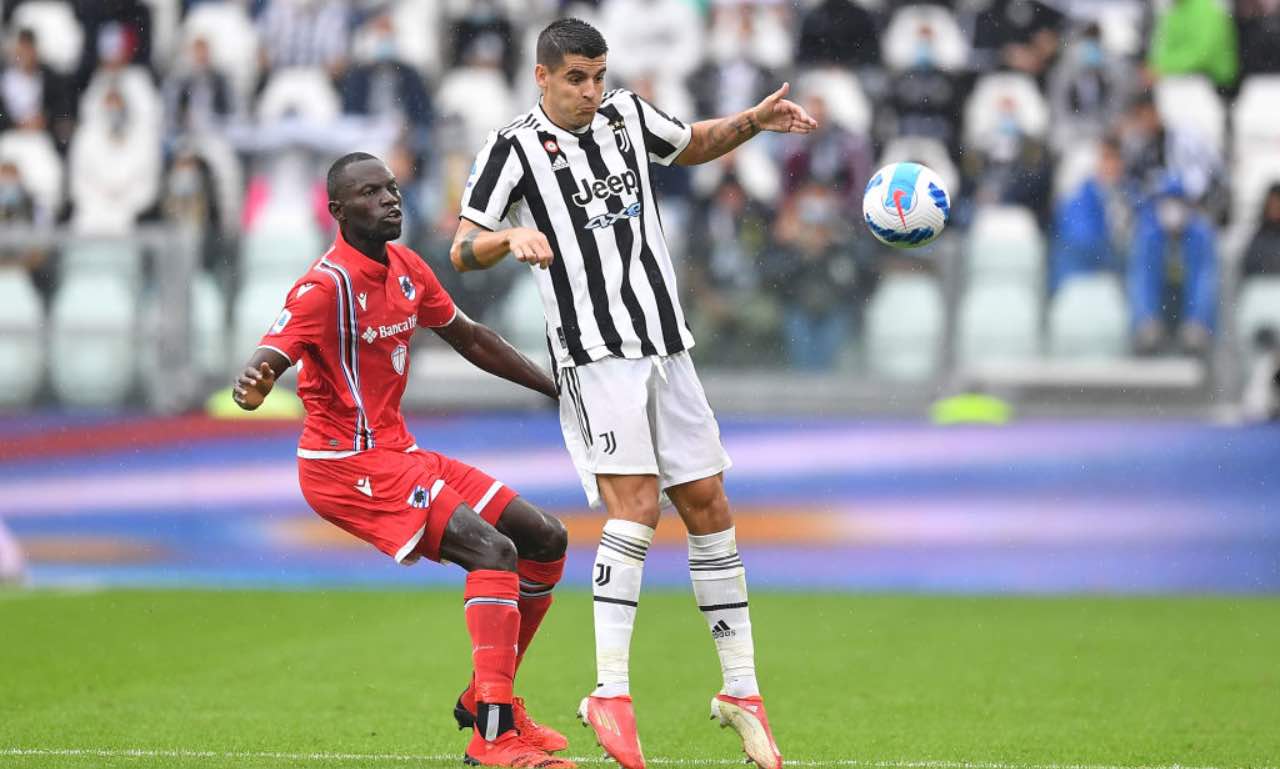 Morata in Juventus-Sampdoria 