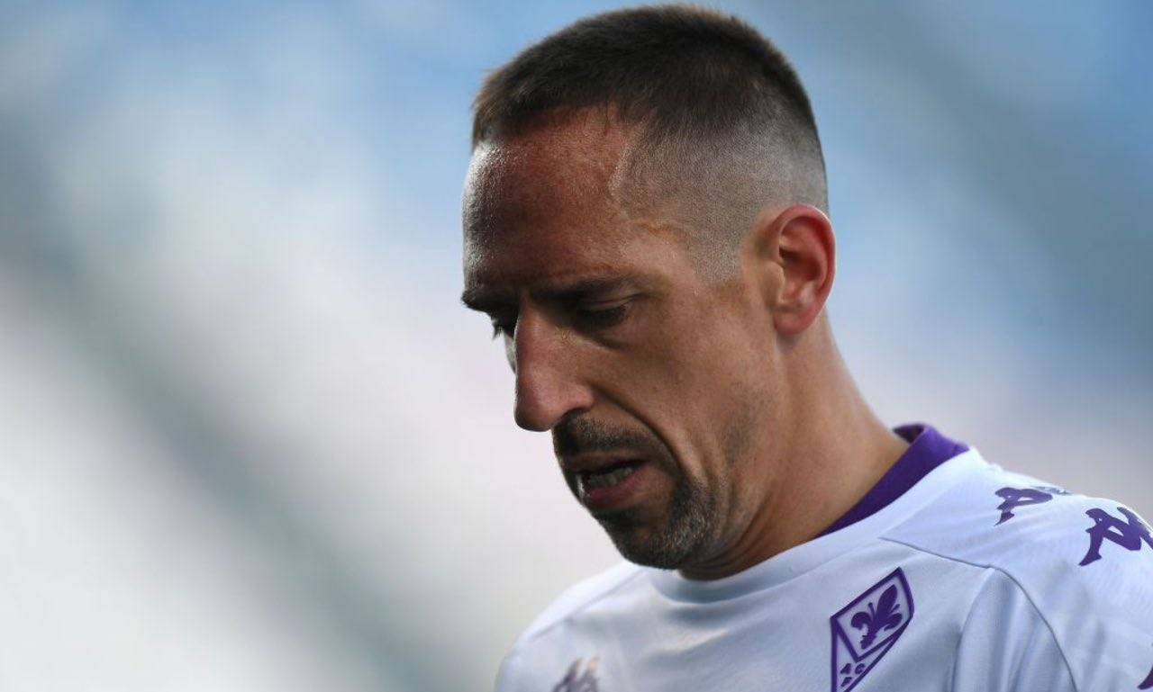 Ribery in campo con la Fiorentina