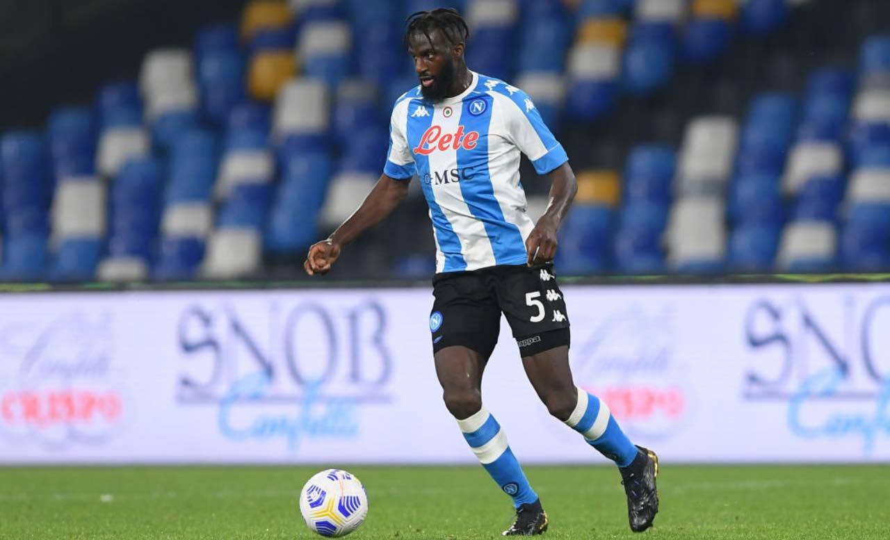 Bakayoko con la maglia del Napoli 