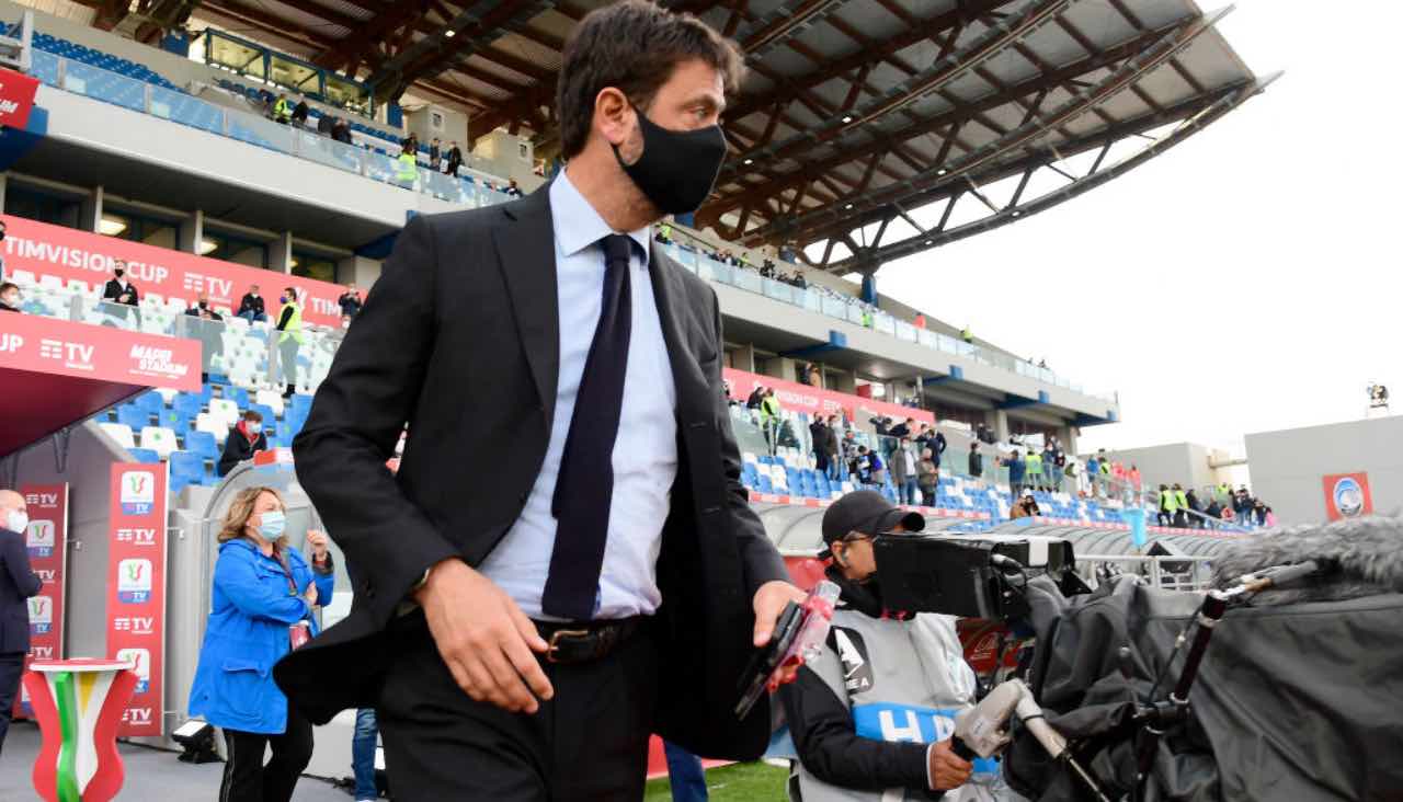 Agnelli durante la finale di Coppa Italia tra Juve e Atalanta