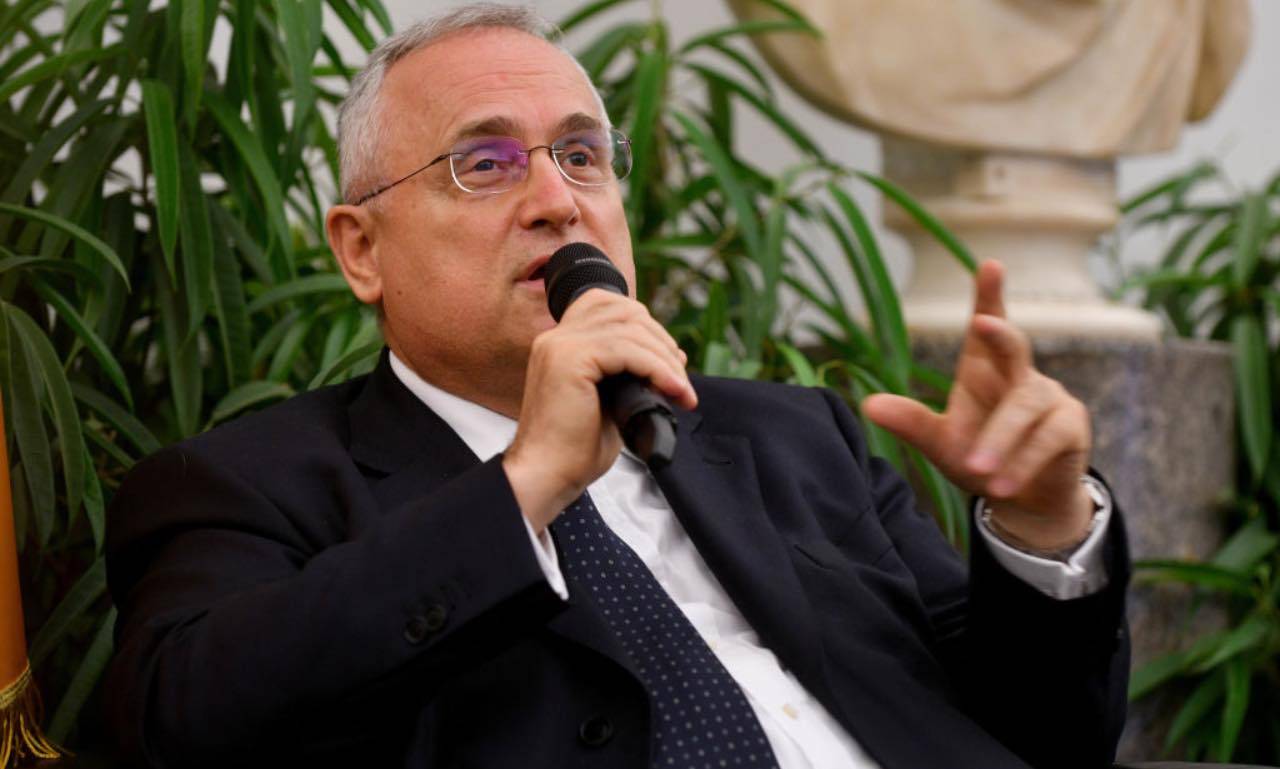 Lazio, Claudio Lotito in conferenza