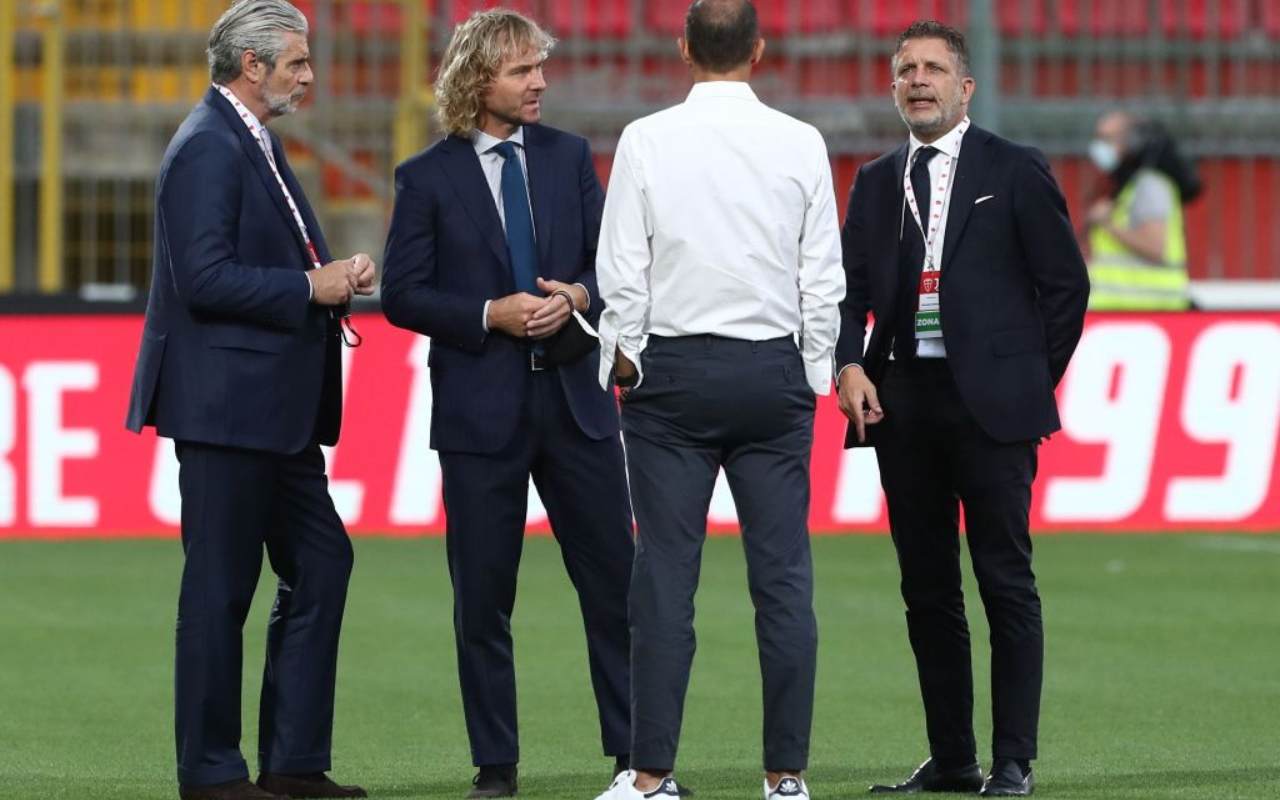 Nedved, Cherubini ed Arrivabene parlano con Allegri