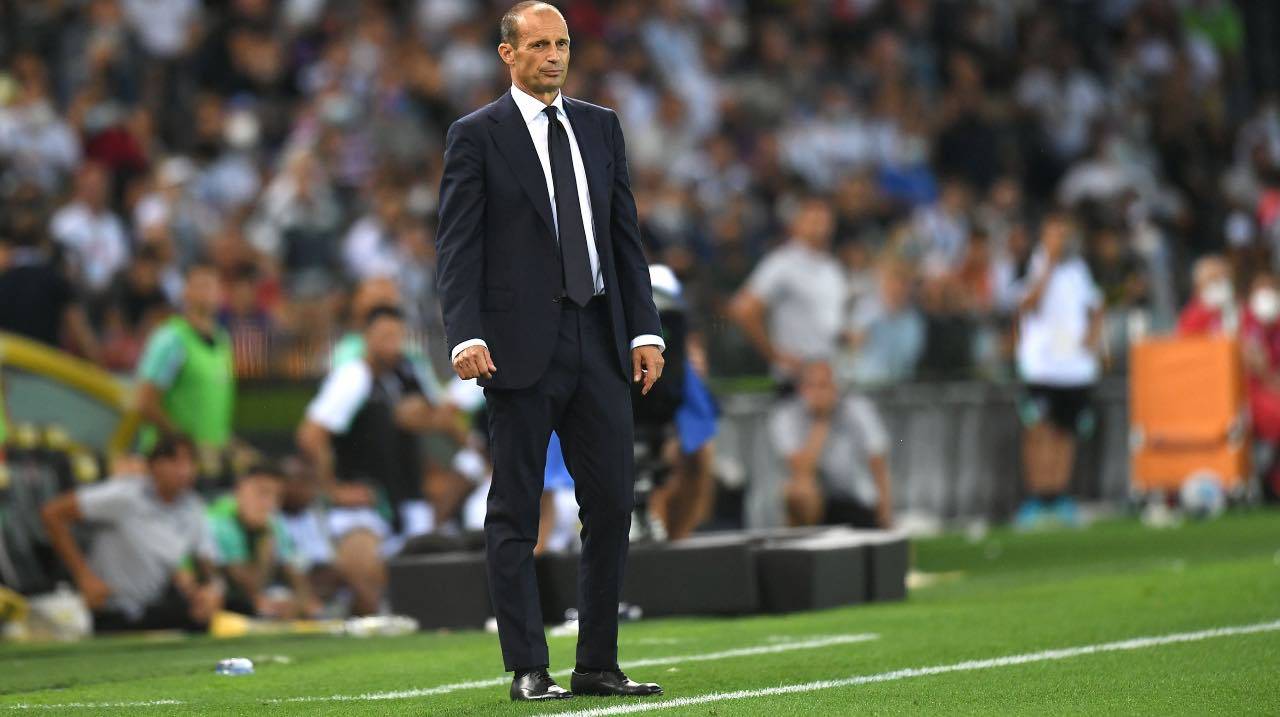 Allegri in panchina con la Juventus