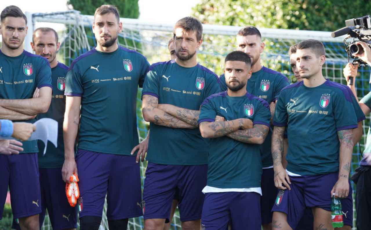 La Nazionale italiana in ritiro 