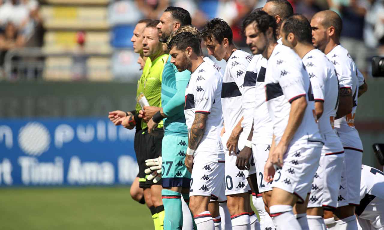 I giocatori del Genoa a Cagliari