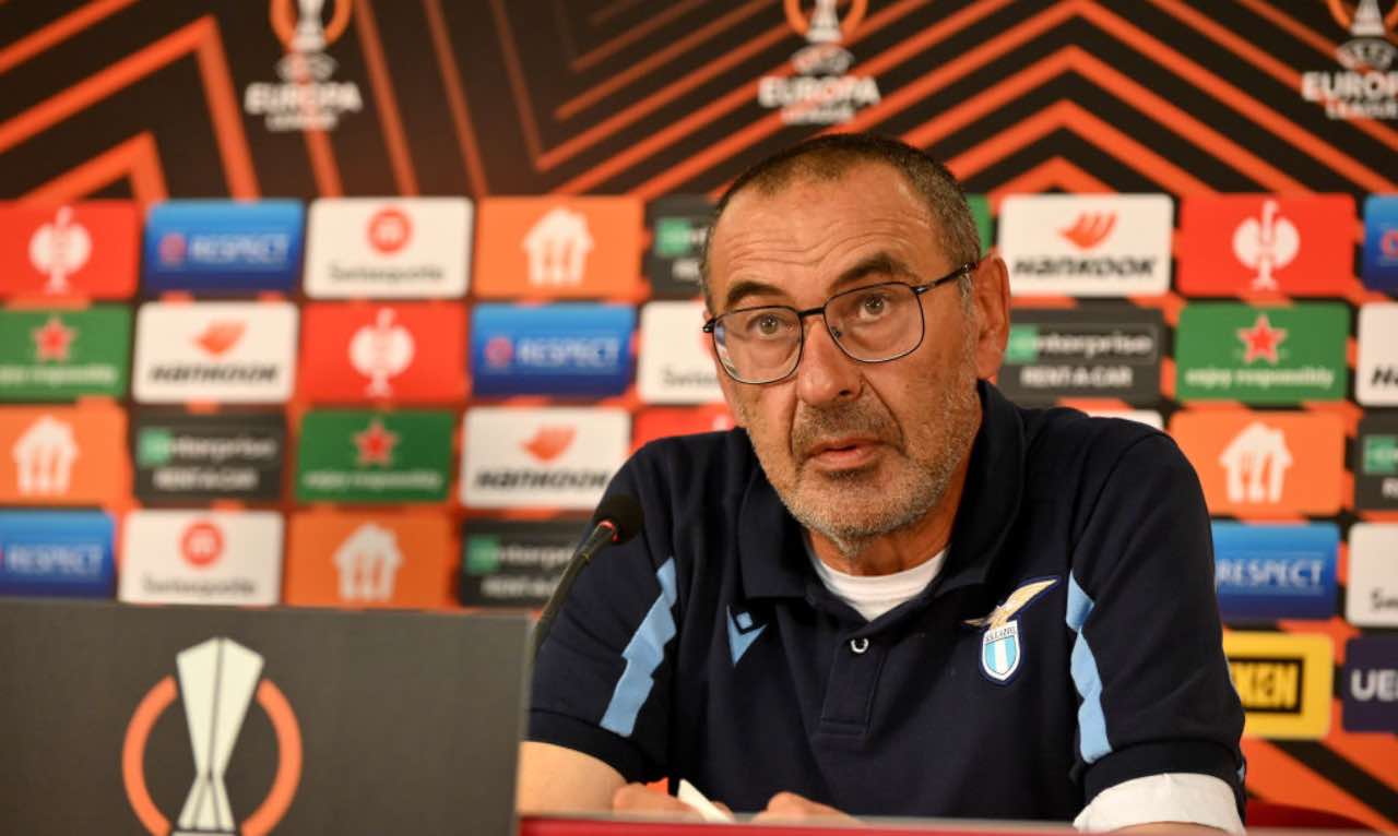 Lazio, Maurizio Sarri in conferenza stampa