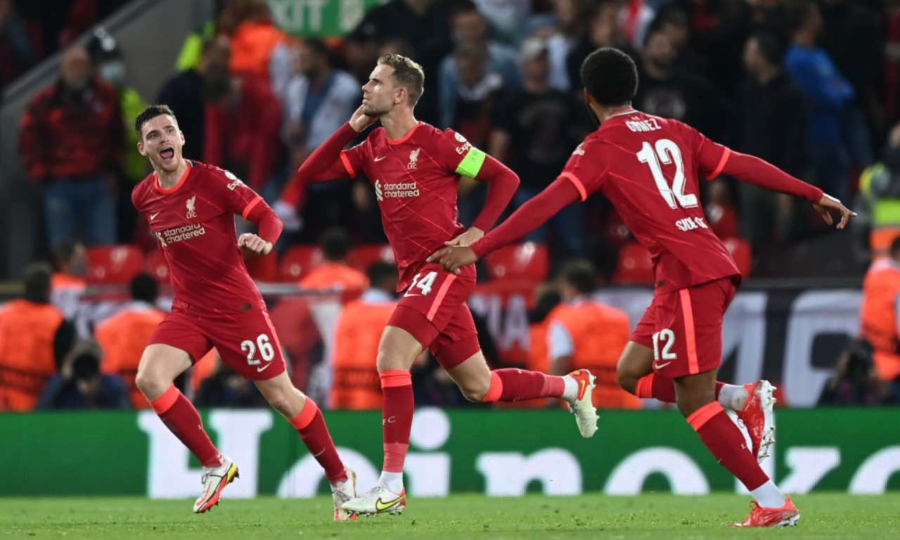 Henderson esulta in Liverpool-Milan
